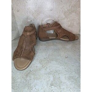 Comfortview Kaia Shootie Women Sz 9.5 Wide Width Adjustable Strap Boho Sandals